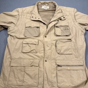 JACKET VEST Weekender Traveler MENS XL Beige Travel Convertible Correspondent